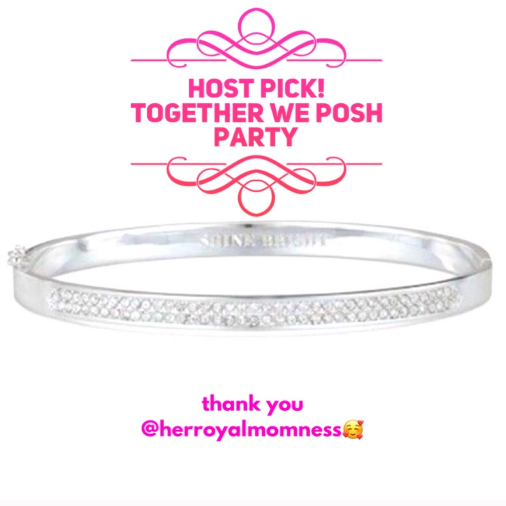 Stella & Dot | Pavé+Silver Crystal Encrusted ShineBright💫Bangle Bracelet - Picture 1 of 6